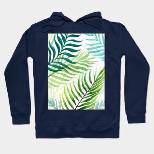 Watercolour Colorful Green Leaves Hoodie